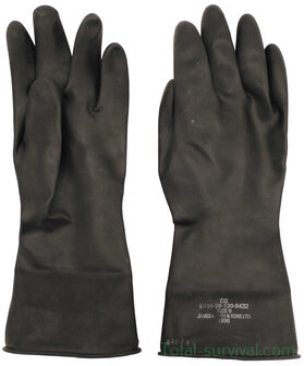 Britische NBC-Gummihandschuhe, schwarz