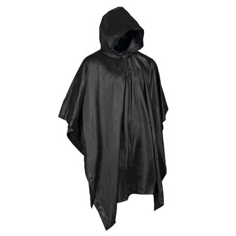Mil-tec Poncho, black, 203 x 127 cm, 0,15 mm