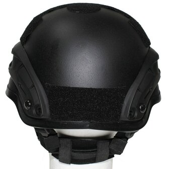 MFH US MICH 2002 airsoft helm met rails, ABS, zwart