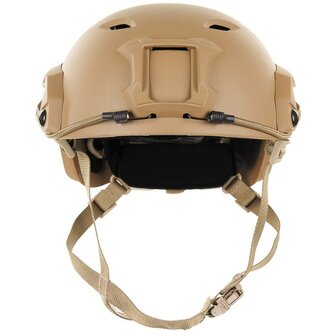 MFH US F.A.S.T. High cut airsoft helm met rails, ABS, coyote tan