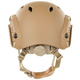 MFH US F.A.S.T. High cut airsoft helm met rails, ABS, coyote tan