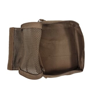 Danish army packing cube organizer with velcro back, size 1, Dark coyote