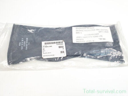 British NBC rubber gloves, black