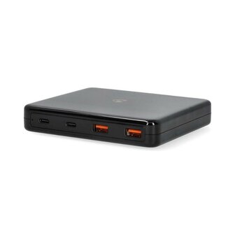 Nedis USB oplader PD3.0 65W GaN Snellaad functie, Automatische Voltage Selectie, zwart