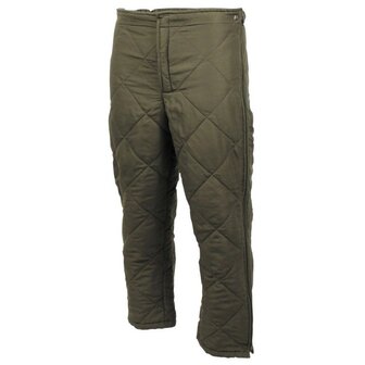 Oostenrijkse Bundesheer thermische broek  cold weather (ECW), gewatteerd, RAL7013 legergroen
