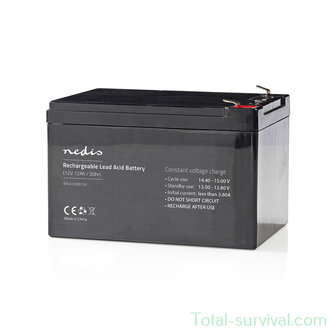 Nedis oplaadbare loodaccu 12V 12000 mAh