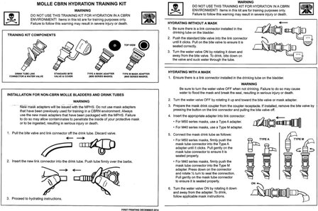 Camelbak Hydrolink multi purpose CBRN training set voor de hydration system rugzak, zwart/grijs
