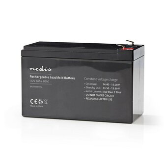 Nedis oplaadbare loodaccu 12V 9000 mAh