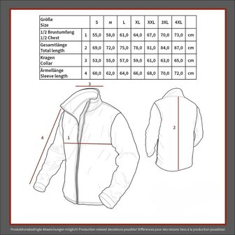 MFH Fleecejas &quot;Combat&quot;, Rip stop, zwart