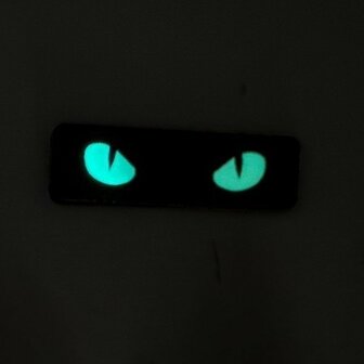 101 Inc Laser Cut Embleem stof Cat Eyes coyote, 24 x 79 mm, GID Fluorescerend reflecterend