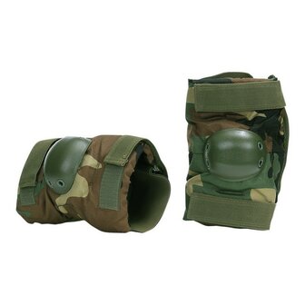 101 Inc US army elleboogbeschermers, Woodland camo