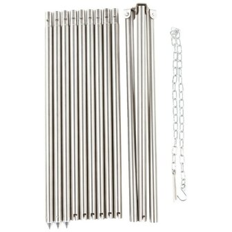 Fox outdoor stainless steel tripod, heavy duty, 1.9m, with chain and hook