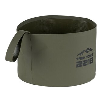 TF-2215 seau pliable / vasque 10L PVC , vert olive
