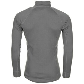 Thermowave Thermo-Langarm-Unterhemd mit Rollkragen und Rei&szlig;verschluss, Silverplus Antimicrobial, Grau