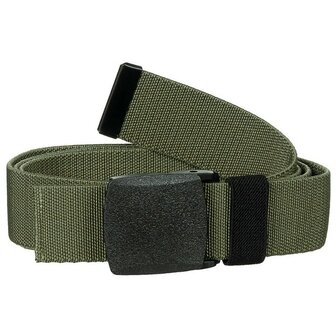 Web Belt, &quot;Tactical Elastic&quot;, OD green, max length 140cm
