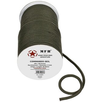 MFH Paracord rol groen 9mm, 60 meter lengte