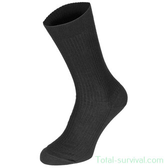 Chaussettes ABL Army mi-longues noires, c&ocirc;tes fines