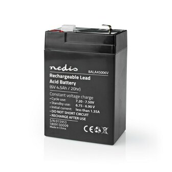 Nedis oplaadbare loodaccu 6V 4500 mAh