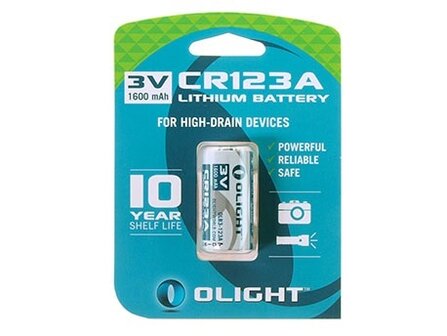 Olight CR123A 1600 mAh 3V batterij, OLB3-123A
