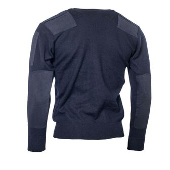 Nederlandse brandweer commando trui Wol/Acryl met ronde hals, donkerblauw