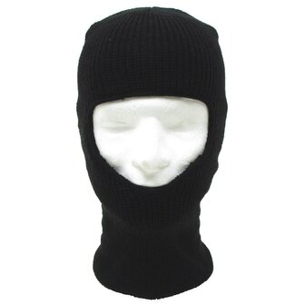 Balaclava / Cagoule 1-trou, Acrylique, noir