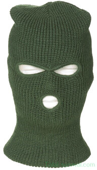 MFH Balaclava 3-hole, Acrylic, OD green