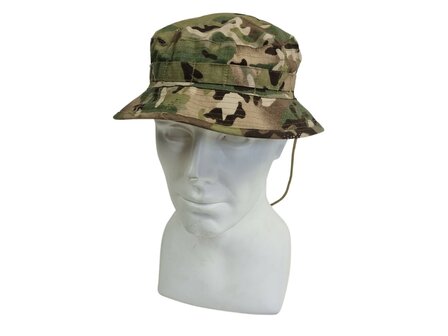 Kombat tactical Chapeau de brousse britannique, mentonni&egrave;re, SF Boonie, Rip Stop, BTP multicam