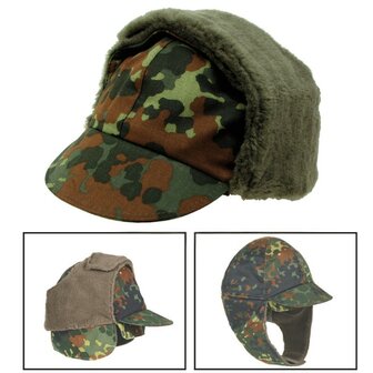 Bonnet d'hiver Bundeswehr allemande doubl&eacute;, flecktarn