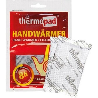Thermopad Handwarmer kussens voor eenmalig gebruik, 2 stuks, max. 12 uur