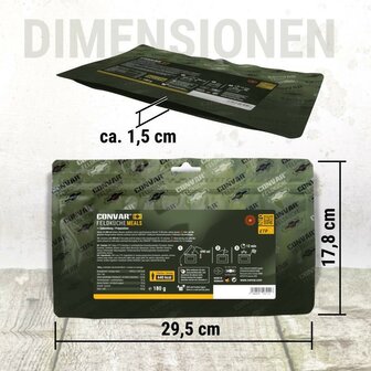 Convar field kitchen Chili with noodles compact meal 150 grams