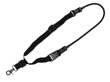MFH 1-Punkt Bungee-Tragegurt / Lanyard, schwarz