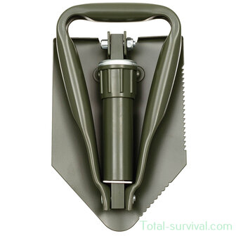 Pelle pliable Arm&eacute;e hollandaise en 3 parties avec  poche Molle, woodland DPM