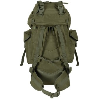 Sac &agrave; dos MFH Bundeswehr Molle Combat, 65l, cadre en aluminium, vert olive