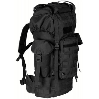 Sac &agrave; dos MFH Bundeswehr Molle Combat, 65l, cadre en aluminium, noir