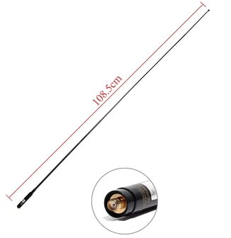 HYT RH-660S Teleskopantenne, SMA-F, 144/430 MHz, 108CM