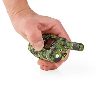 Nedis TK0810 PTT/VOX Walkie-Talkie Set inkl. Headsets, bis zu 8 km, Digital Woodland