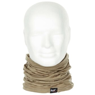 Fox outdoor &Eacute;charpe tube, "Merino Lite", coyote tan