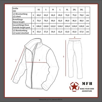 Ensemble de pluie MFH 2 pi&egrave;ces, noir