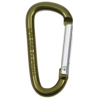 MFH mousqueton en aluminium 6 mm x 5,5 cm, vert olive