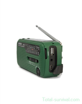 Degen - DE13 noodradio / wereldradio AM/FM/SW met ingebouwde zaklamp en accupack