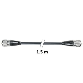 PNI R50 PL259 RG58 cable, 1,5 M, 50 Ohm