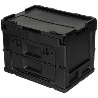 MFH Kunststoff Transportkoffer 20L, faltbar und stapelbar, schwarz