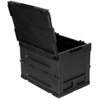 MFH Kunststoff Transportkoffer 20L, faltbar und stapelbar, schwarz
