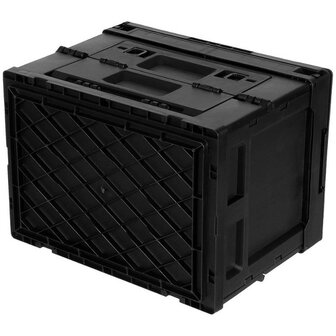 MFH Kunststoff Transportkoffer 20L, faltbar und stapelbar, schwarz