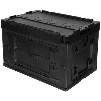 MFH Kunststoff Transportkoffer 60L, faltbar und stapelbar, schwarz
