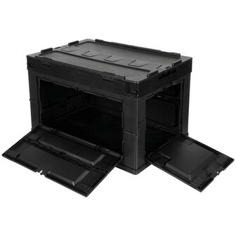 MFH Kunststoff Transportkoffer 60L, faltbar und stapelbar, schwarz
