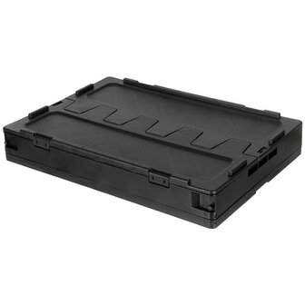 MFH Kunststoff Transportkoffer 60L, faltbar und stapelbar, schwarz
