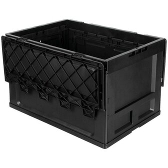 MFH Kunststoff Transportkoffer 60L, faltbar und stapelbar, schwarz