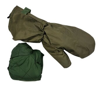 British Army Arctic MKII 3-Laminate Outer Mittens with Inner Lining, OD Green