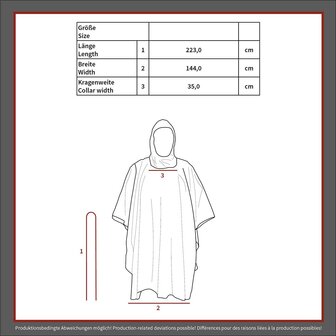 MFH Poncho, Rip Stop, Flecktarn, 144 x 223 cm